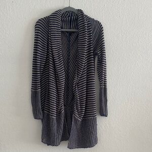 BCBGMaxAzria Black and Gray Knit Cardigan